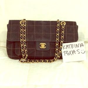 Chanel choco bar shoulder/crossbody bag